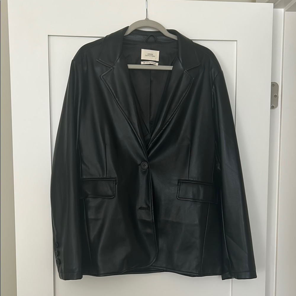 Women's Black Faux Leather Jacket
